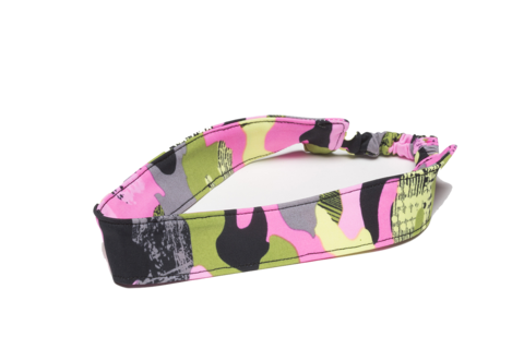 Pink Black Green Camo Headband